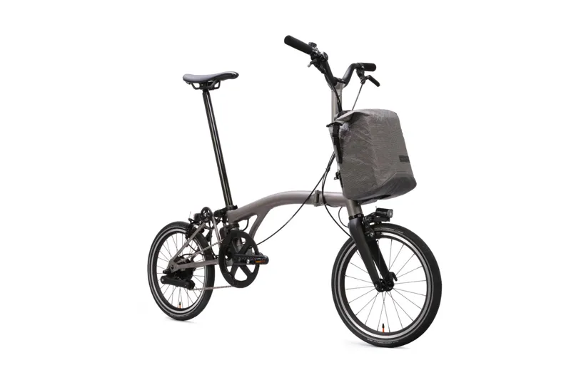Brompton Electric T Line 4-Speed Folding Bike 2026 in Blasted Titanium-4