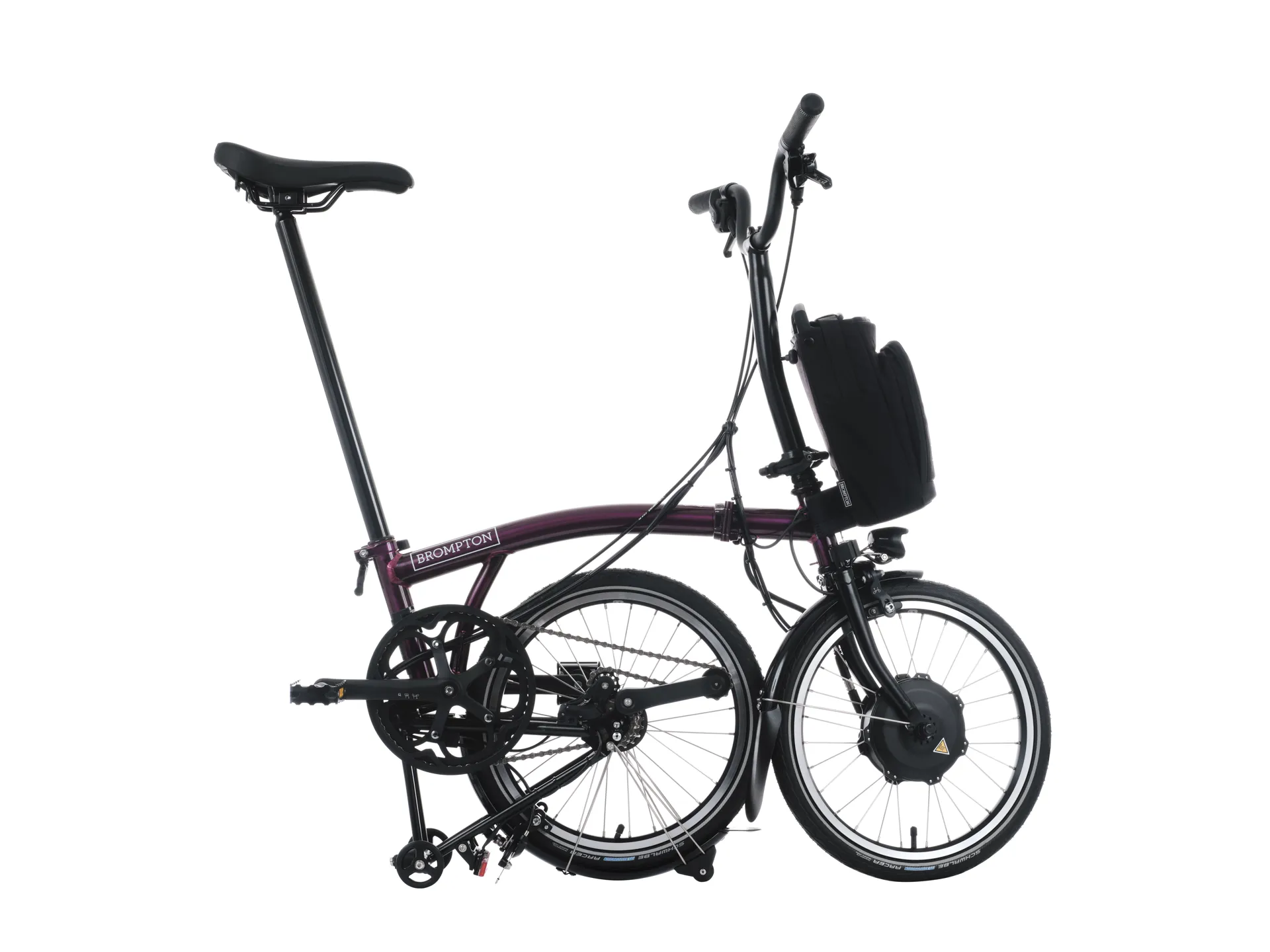 Brompton Electric C Line 4-Speed Folding Bike 2025 in Amethyst Lacquer
