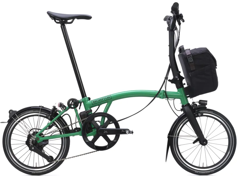 Balfes Bikes Brompton Electric P Line 4-Speed Folding Bike 2026 in Palm Green | Free postage over £30, £10 off first order, price match & 0% finance.
