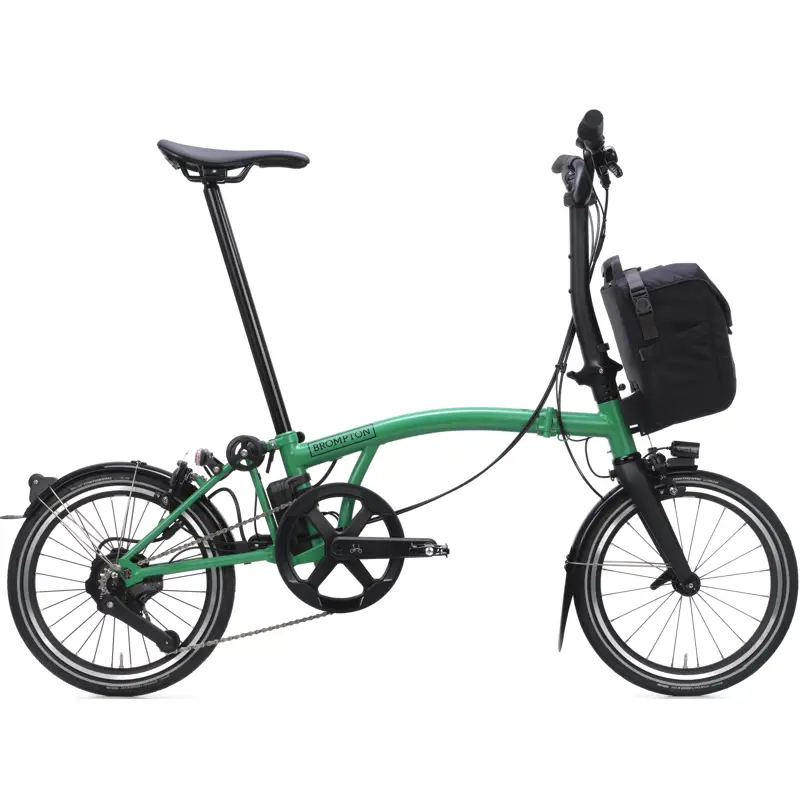 Balfes Bikes Brompton Electric P Line 4-Speed Folding Bike 2026 in Palm Green | Free postage over £30, £10 off first order, price match & 0% finance.