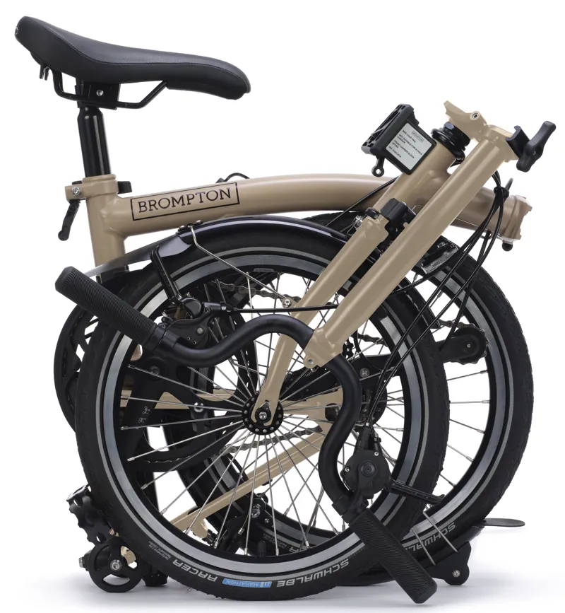 Brompton C Line 4-Speed Folding Bike 2026 in Dune Sand-5