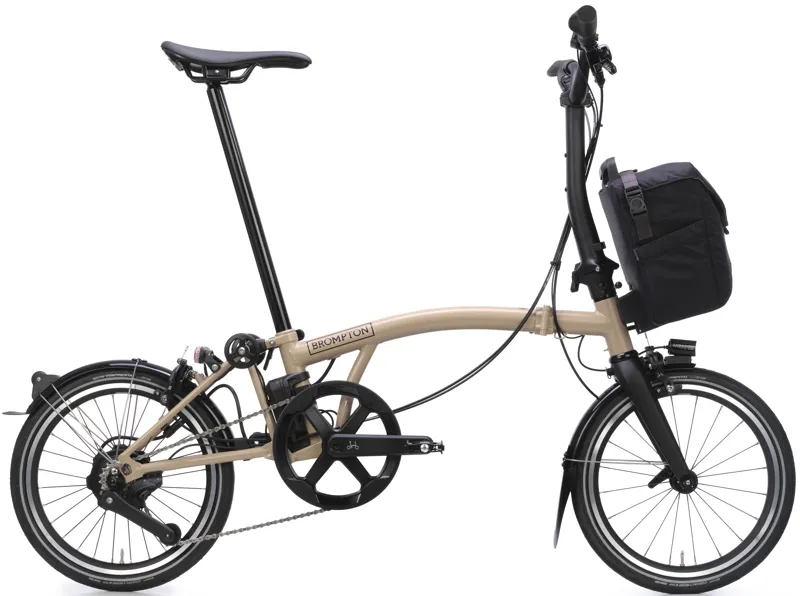 Balfes Bikes Brompton Electric P Line 4-Speed Folding Bike 2026 in Dune Sand | Free postage over £30, £10 off first order, price match & 0% finance.