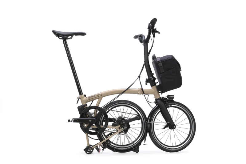 Brompton Electric P Line 4-Speed Folding Bike 2026 in Dune Sand-2