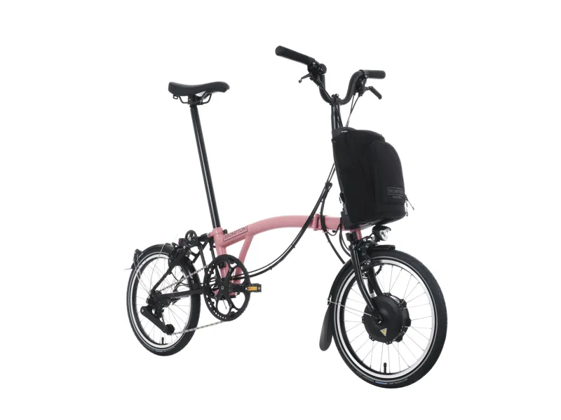 Brompton Electric C Line 4-Speed Folding Bike 2025 in Flamingo Pink-1
