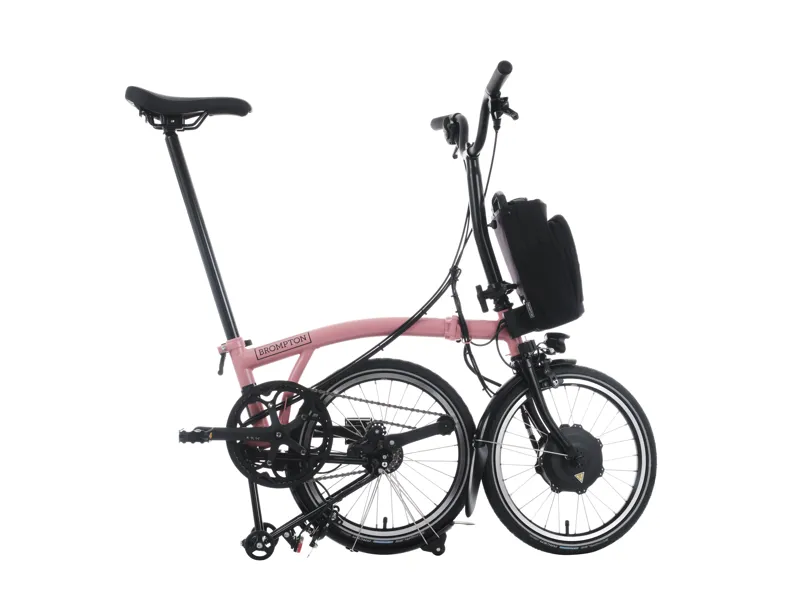 Brompton Electric C Line 4-Speed Folding Bike 2025 in Flamingo Pink-2