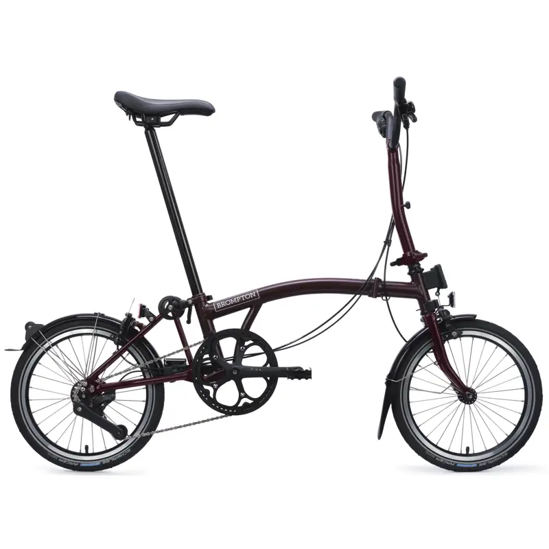 Balfes Bikes Brompton C Line 4-Speed Folding Bike 2026 in Red Plum | Free postage over £30, £10 off first order, price match & 0% finance.