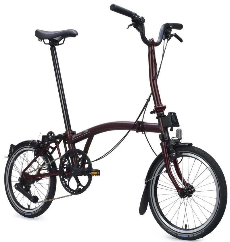 Brompton C Line 4-Speed Folding Bike 2026 in Red Plum-2