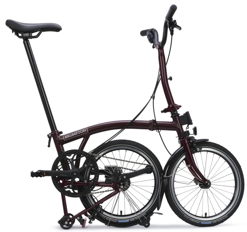 Brompton C Line 4-Speed Folding Bike 2026 in Red Plum-3