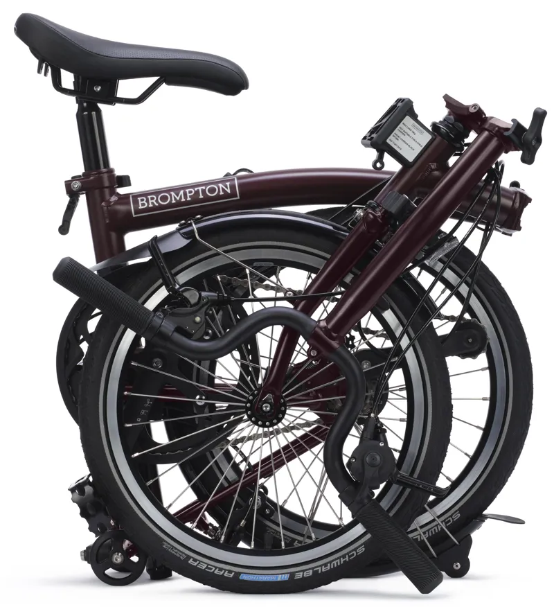 Brompton C Line 4-Speed Folding Bike 2026 in Red Plum-4