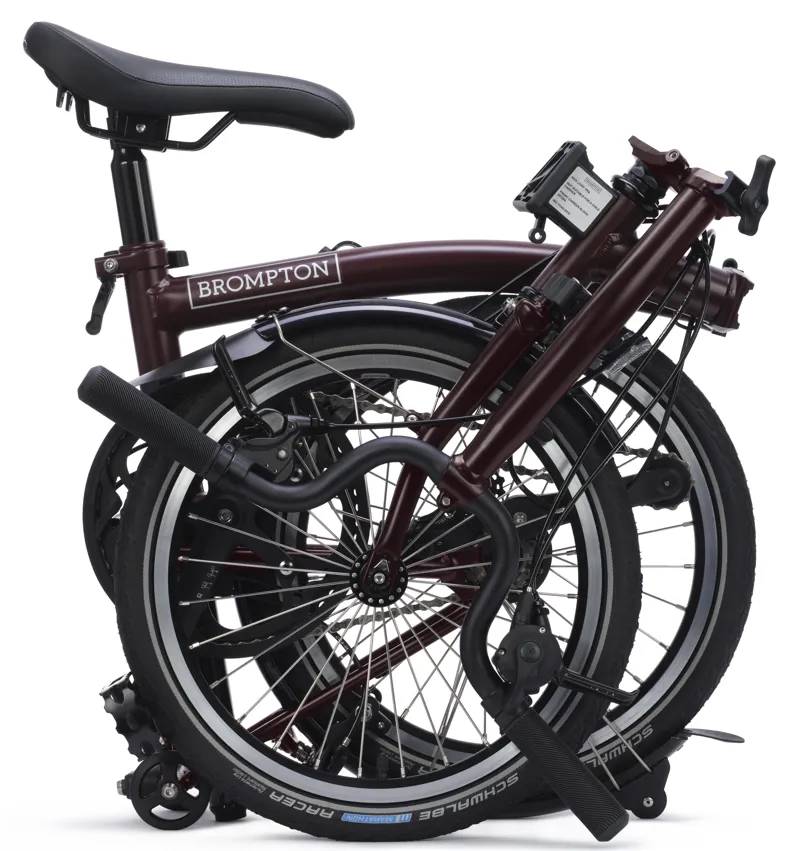 Brompton C Line 12-Speed Folding Bike 2026 in Red Plum-5