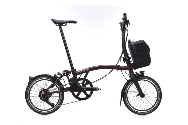 Brompton Electric P Line 4-Speed Folding Bike 2026 in Red Plum-3