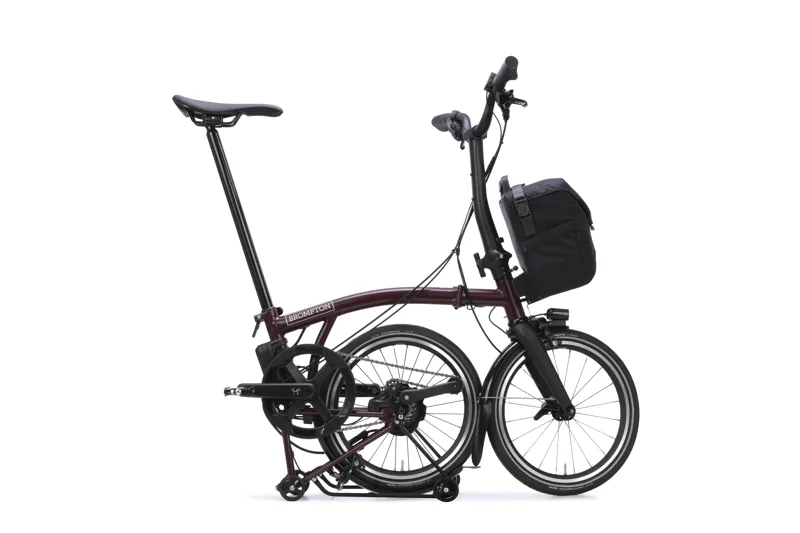 Brompton Electric P Line 4-Speed Folding Bike 2026 in Red Plum-2