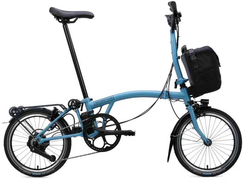 Brompton Electric C Line with SuperRoll+ 4-Speed Folding Bike 2026 in Cloud Metallic