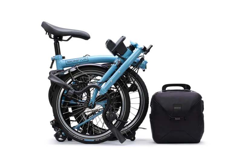 Brompton Electric C Line with SuperRoll+ 4-Speed Folding Bike 2026 in Cloud Metallic-3
