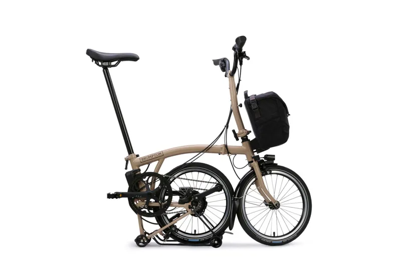 Brompton Electric C Line with SuperRoll+ 4-Speed Folding Bike 2026 in Dune Sand-2
