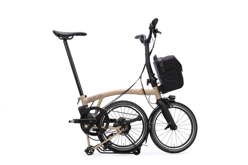 Brompton Electric P Line with SuperRoll+ 4-Speed Folding Bike 2026 in Dune Sand-2