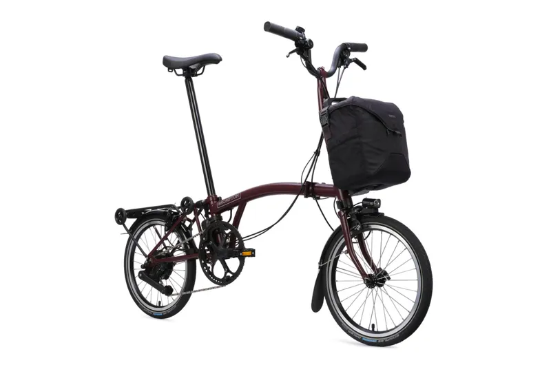 Brompton Electric C Line with SuperRoll+ 4-Speed Folding Bike 2026 in Red Plum-1