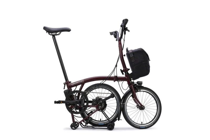 Brompton Electric C Line with SuperRoll+ 4-Speed Folding Bike 2026 in Red Plum-2