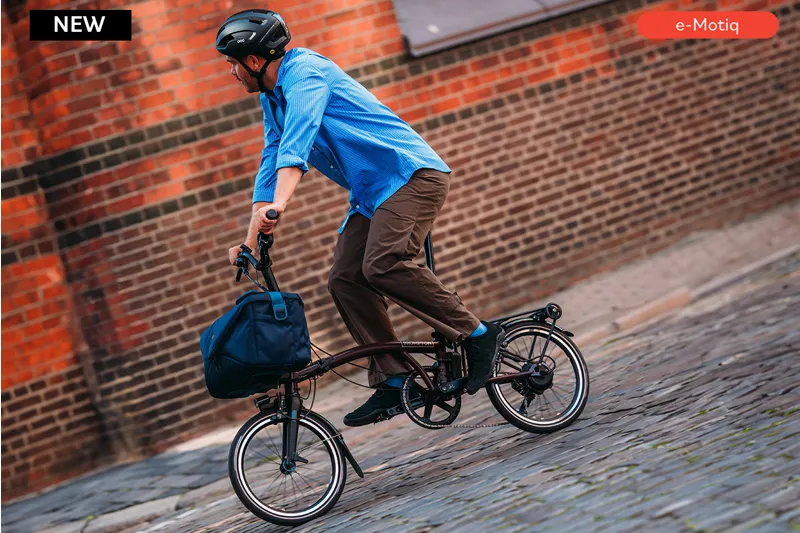 Brompton Electric P Line with SuperRoll+ 4-Speed Folding Bike 2026 in Red Plum-1