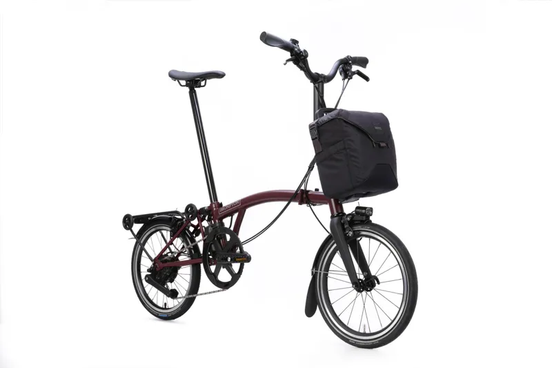 Brompton Electric P Line with SuperRoll+ 4-Speed Folding Bike 2026 in Red Plum-2