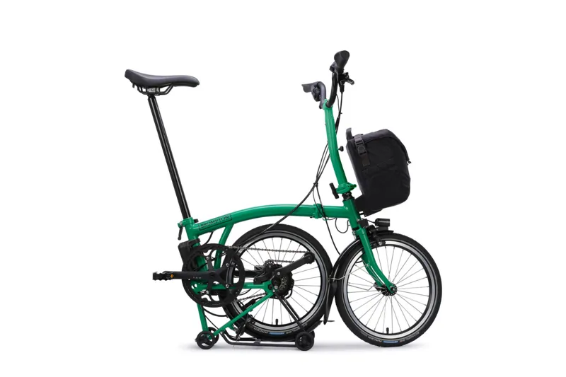 Brompton Electric C Line with SuperRoll+ 4-Speed Folding Bike 2026 in Palm Green-2
