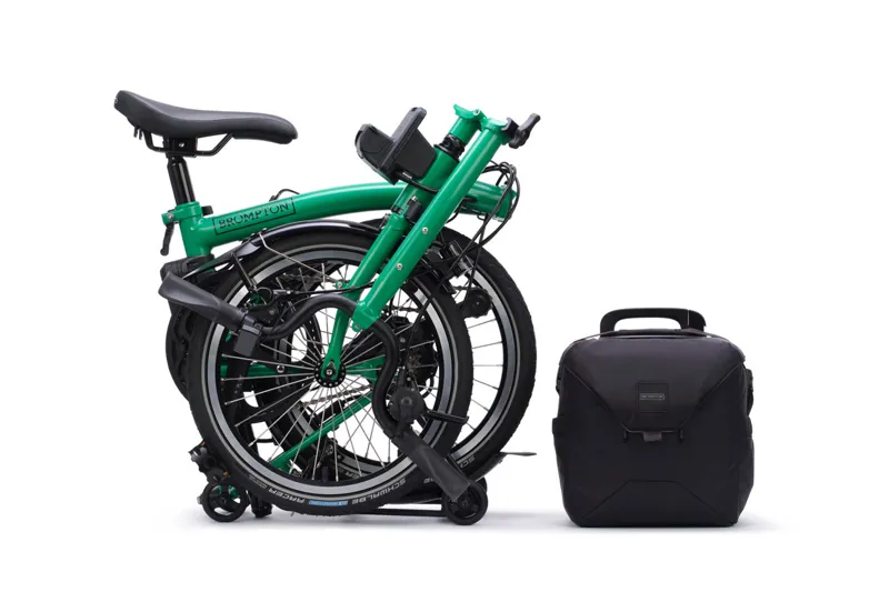 Brompton Electric C Line with SuperRoll+ 4-Speed Folding Bike 2026 in Palm Green-3