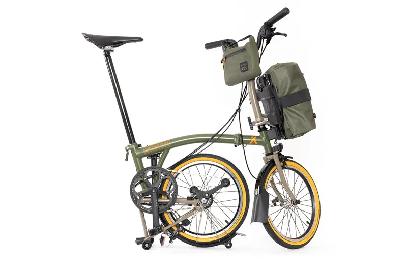 Brompton x Bear Grylls C Line Explore Special Edition Folding Bike 2023 in Moss Green Mushroom Grey-2