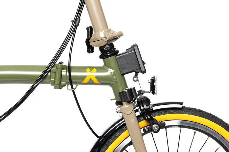 Brompton x Bear Grylls C Line Explore Special Edition Folding Bike 2023 in Moss Green Mushroom Grey-5