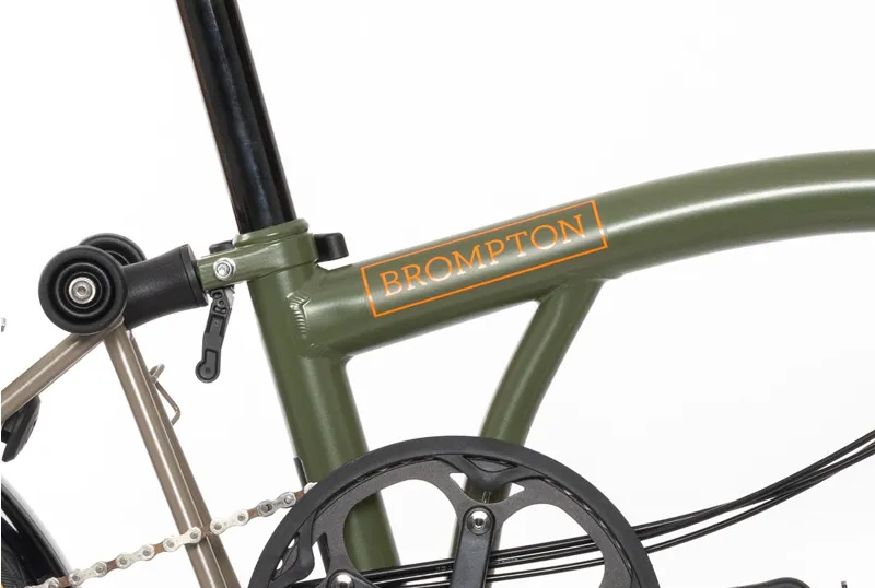 Brompton x Bear Grylls C Line Explore Special Edition Folding Bike 2023 in Moss Green Mushroom Grey-4