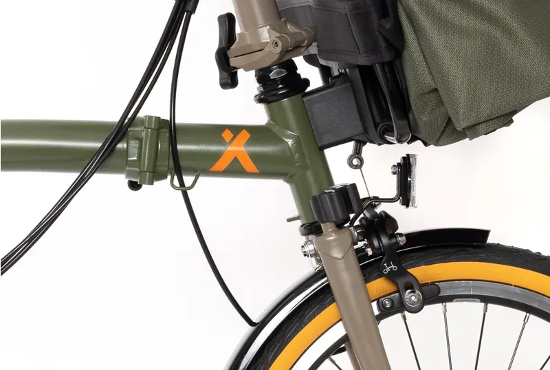 Brompton x Bear Grylls C Line Explore Special Edition Folding Bike 2023 in Moss Green Mushroom Grey-6