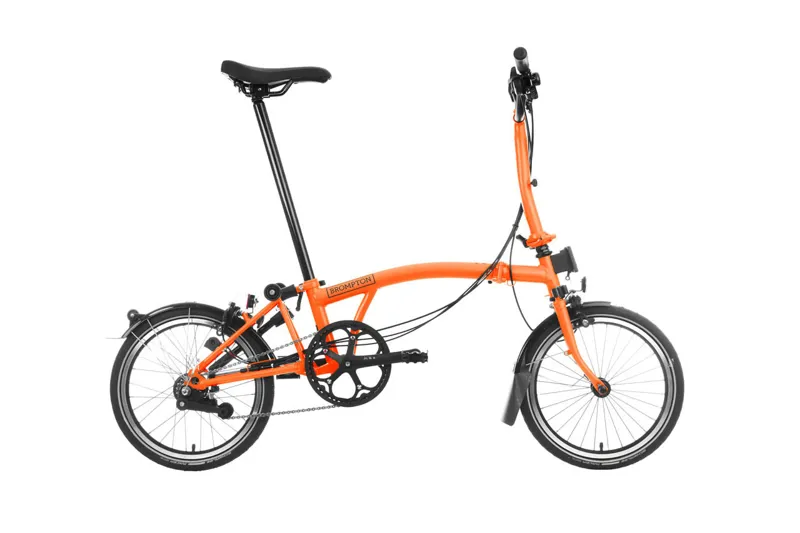Brompton C Line 6-Speed Folding Bike Mid Handlebar 2025 in Sunset Orange-1