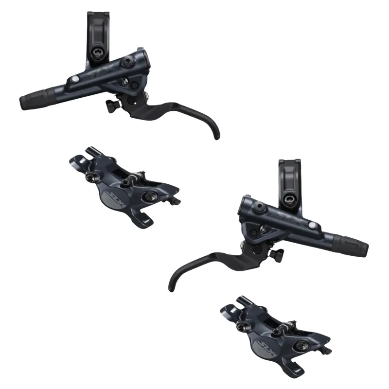 Shimano SLX 2 Pot Disc Brake Pair BR-M7100/BL-M7100 Front Right - Rear Left Bundle 