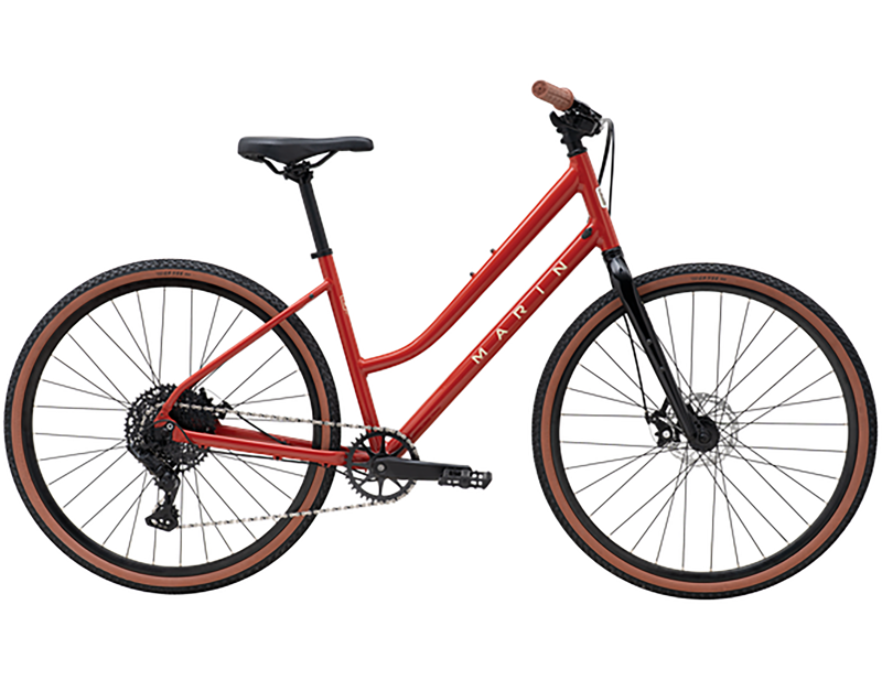 Marin Kentfield 2 Step Through Hybrid Bike 2026 in Red