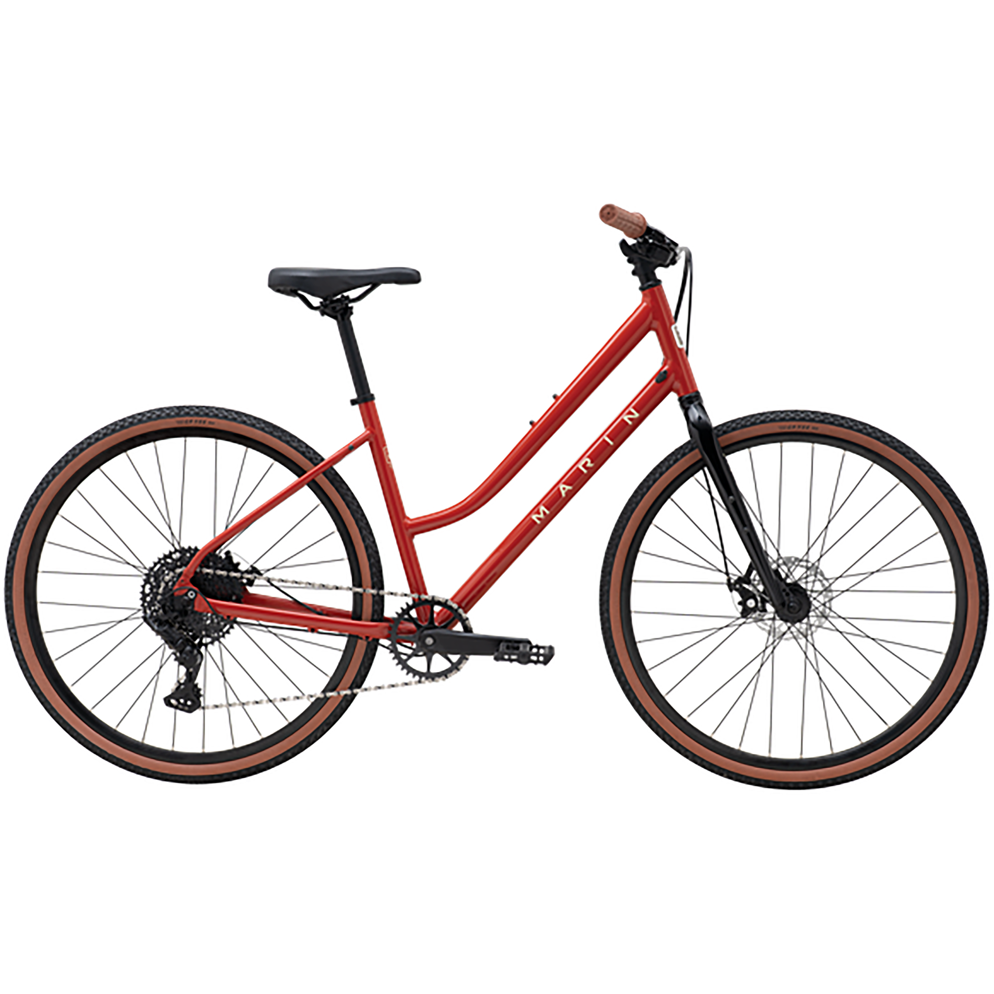 MARIN KENTFIELD STEP THROUGH HYBRID BIKE 2026 IN RED