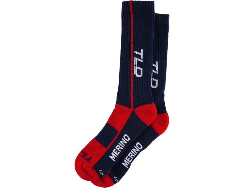 Troy Lee Designs Chill Merino Wool Socks Mono in Blue