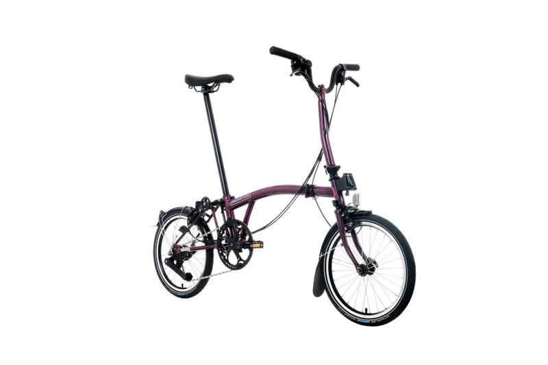 Brompton P Line Explore 12-Speed Folding Bike 2025 in Amethyst Lacquer-1