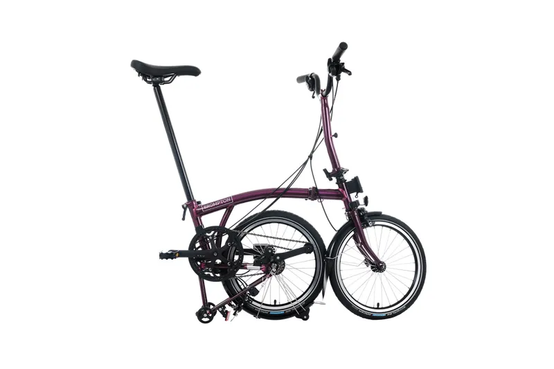 Brompton P Line Explore 12-Speed Folding Bike 2025 in Amethyst Lacquer-2