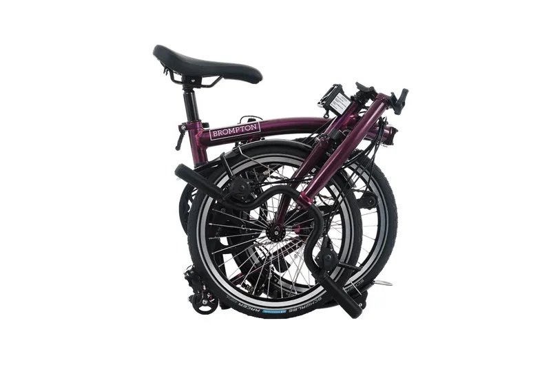 Brompton P Line Explore 12-Speed Folding Bike 2025 in Amethyst Lacquer-3