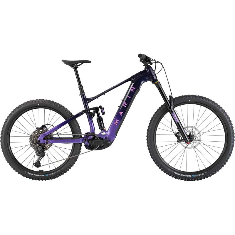 Balfes Bikes Marin Alpine Trail E1 Electric Full Suspension Mountain Bike 2027 in Purple | Free postage over £30, £10 off first order, price match & 0% finance.