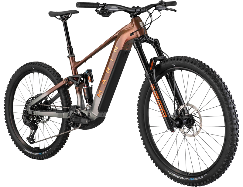 Marin Alpine Trail E2 Electric Full Suspension Mountain Bike 2027 in Root Beer-3