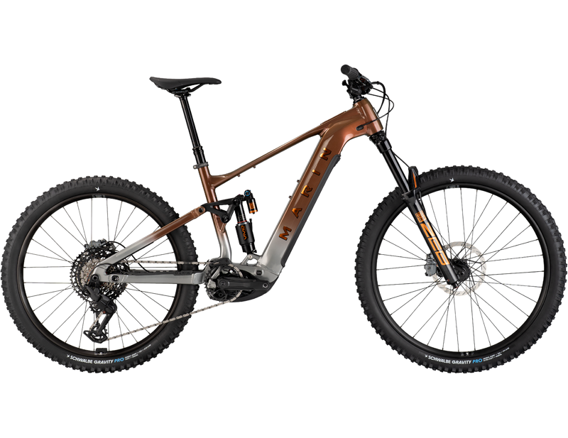 Marin Alpine Trail E2 Electric Full Suspension Mountain Bike 2027 in Root Beer