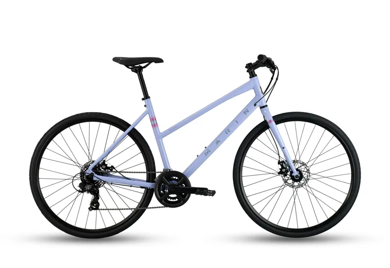 Marin Fairfax 1 Step Through Hybrid Bike 2027 in Purple