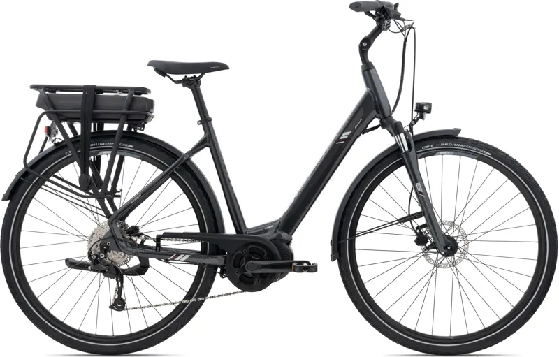 Giant Entour E+ LDS Lowstep Electric Hybrid Bike 2022 in Black