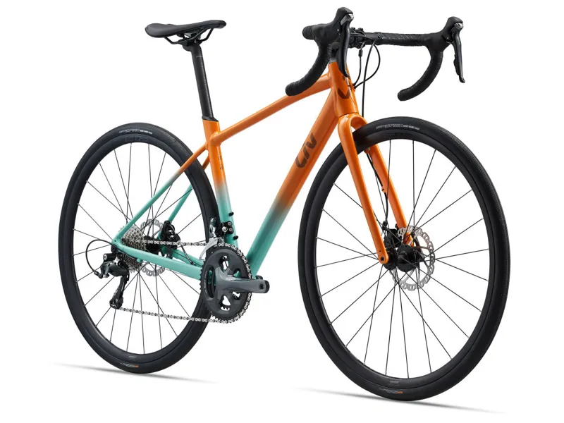 Liv Avail AR 2 Womens Endurance Road Bike 2023 in Marigold/Ocean-3