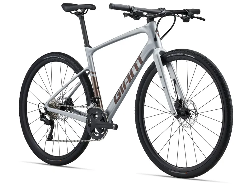 Giant FastRoad AR Advanced 1 Hybrid Bike 2023 in Silver-8