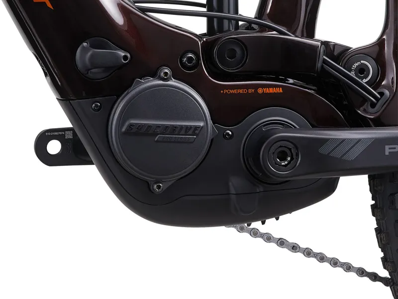 Giant Trance X Advanced E+ EL 2 Full Suspension Electric Mountain Bike 2023 in Amber Glow/Cordovan-4