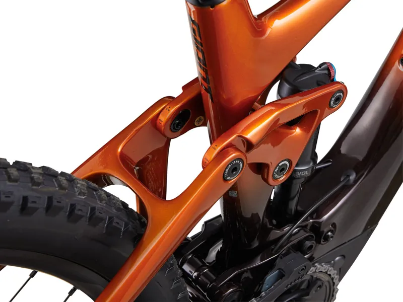 Giant Trance X Advanced E+ EL 2 Full Suspension Electric Mountain Bike 2023 in Amber Glow/Cordovan-6