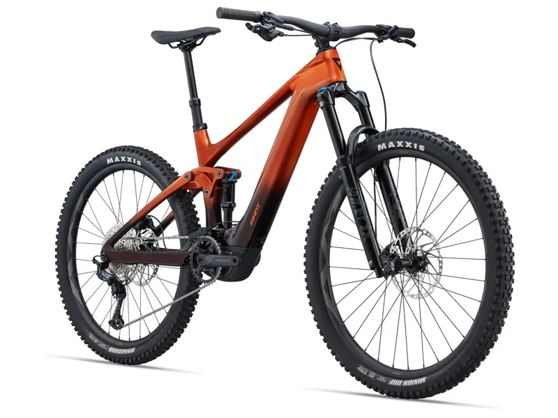 Giant Trance X Advanced E+ EL 2 Full Suspension Electric Mountain Bike 2023 in Amber Glow/Cordovan-1