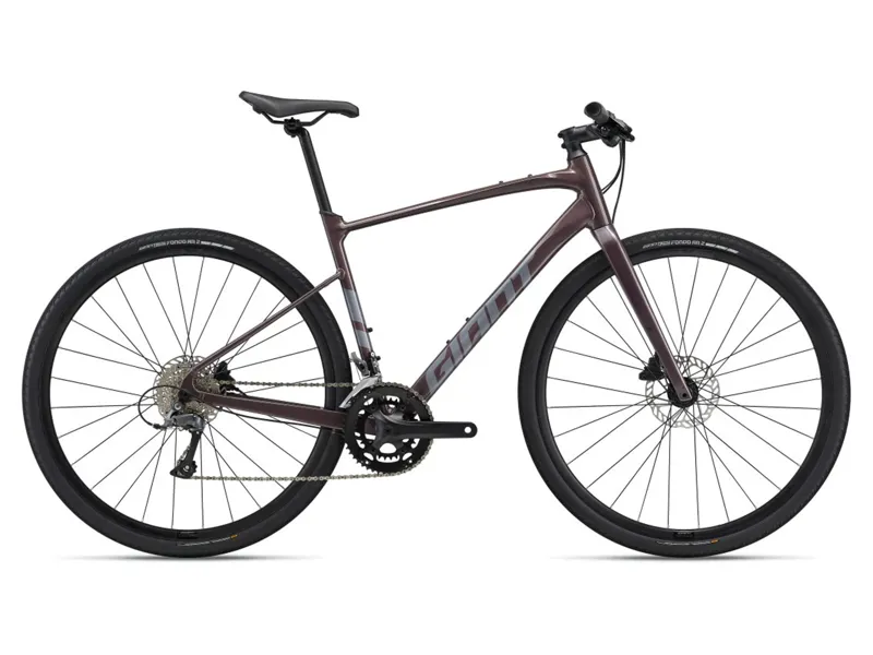 ONE OFF Giant FastRoad AR 3 Hybrid Bike Large 2023 in Charcoal Plum
