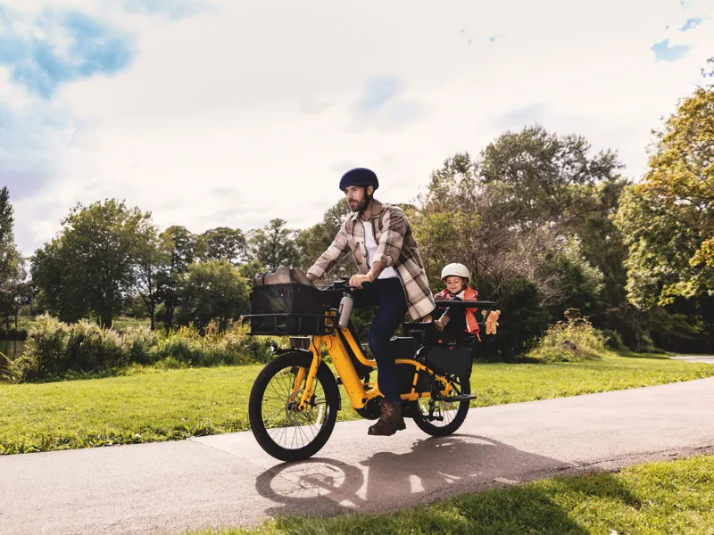 Momentum PakYak E+ Electric Cargo Bike 2025 in Bumblebee Yellow-7